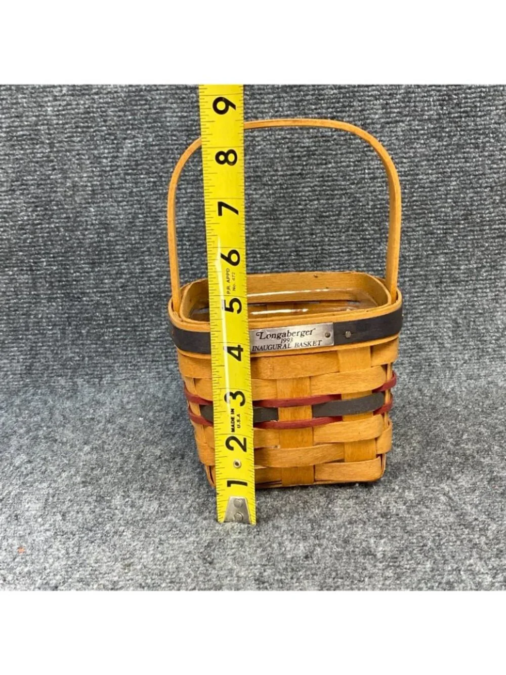 Longaberger 1993 Inaugural Basket Signed w/ Star Liner + Protector Unused